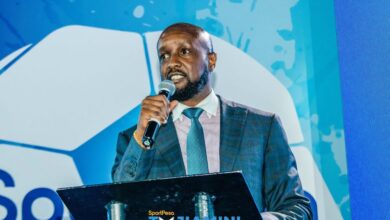 SportPesa CEO Ronald Karauri speaks during the launch. Photo || SportPesa