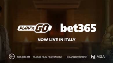 Play’n GO games live with bet365 in Italy